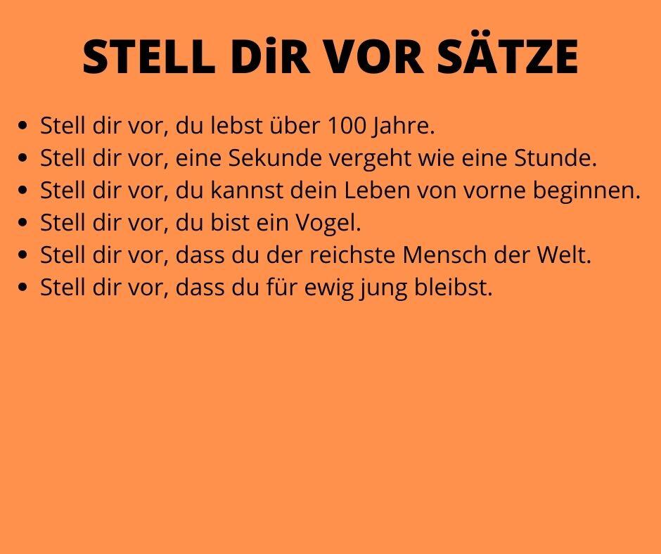 Zitter Nicht Ich Hab Gesagt Stell Dir Vor Original '' STELL DİR VOR '' SÄTZE – DEUTSCH LERNEN - LEARN GERMAN