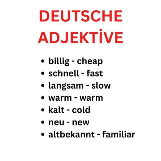 Deutsche adjektive