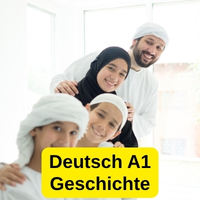 Deutsch A1 Geschichte über eine syrische Familie in Deutschland mit einfachen Sätzen